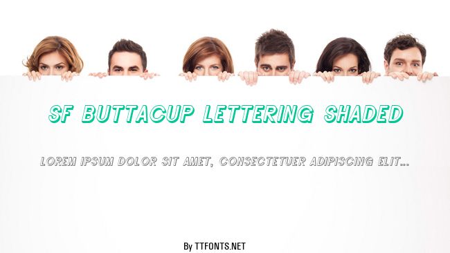SF Buttacup Lettering Shaded example